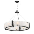 Load image into Gallery viewer, Cloud Break 8 Light Pendant in Coal Black Finish with Cloud Glass and Glass Diffuse Bulbs - Minka-Lavery

