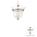 Audrey’s Point 3 Light Pendant in Polished Nickel Finish with Clear Glass (Convertible to Semi Flush) - Minka-Lavery