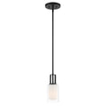 Load image into Gallery viewer, Parsons Studio 1 Light Mini Pendant in Sand Coal Finish with Clear and Etched White Glass - Minka-Lavery
