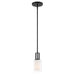 Parsons Studio 1 Light Mini Pendant in Sand Coal Finish with Clear and Etched White Glass - Minka-Lavery