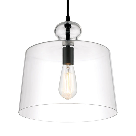 Clarity Clarity - 1 Light Pendant in Coal with Clear Glass Shade - Minka-Lavery