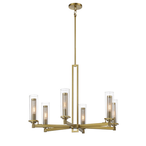 Emmerham 6 Light Chandelier in Soft Brass with Clear Glass - Minka-Lavery