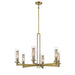 Emmerham 6 Light Chandelier in Soft Brass with Clear Glass - Minka-Lavery