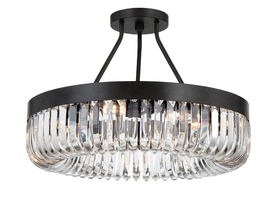 Crystorama Alister Eight Light Semi Flush Mount