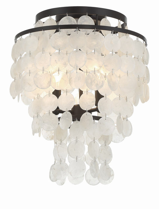 Crystorama Brielle Three Light Flush Mount