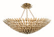 Crystorama Broche Eight Light Semi Flush Mount