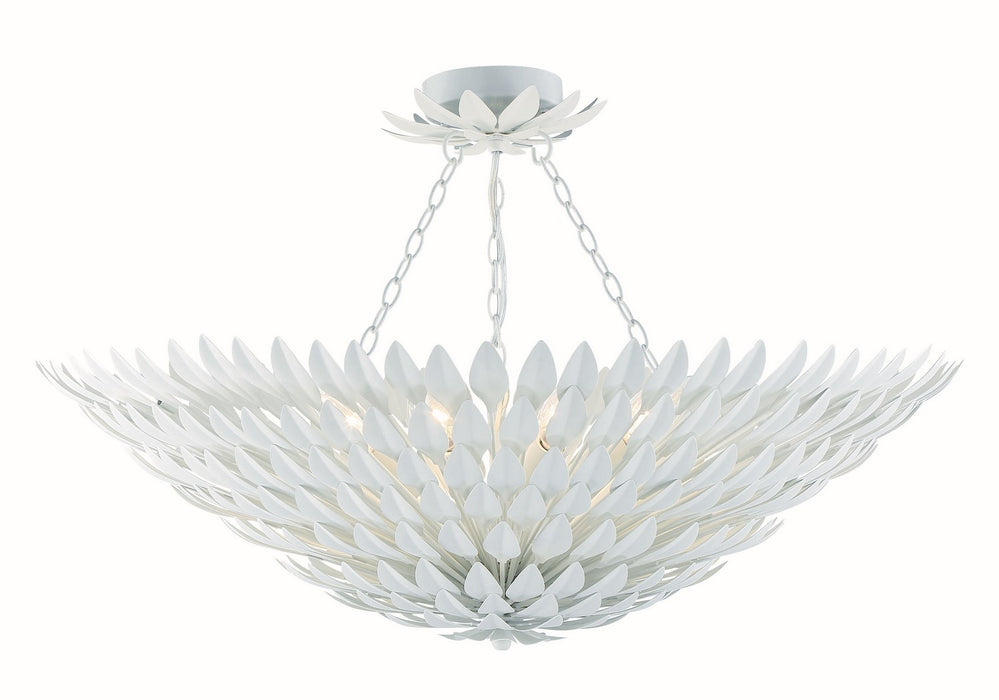 Crystorama Broche Eight Light Semi Flush Mount