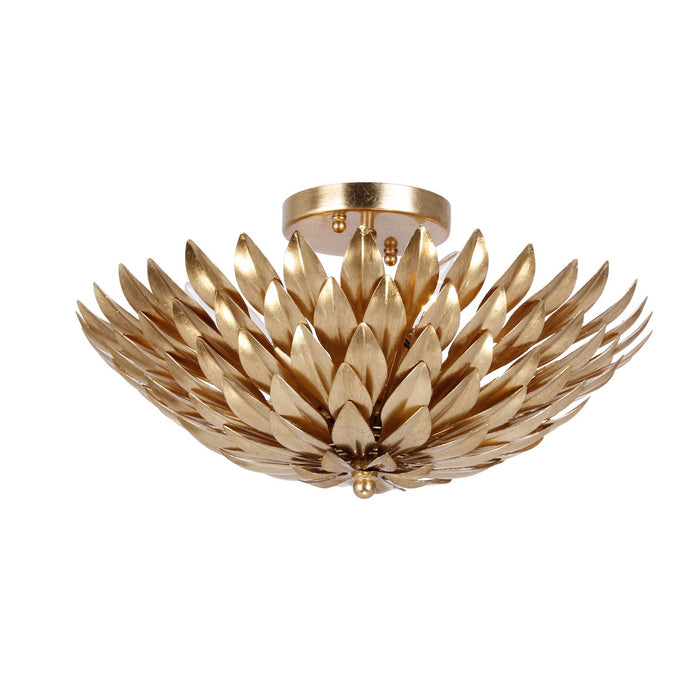 Crystorama Broche Four Light Semi Flush Mount