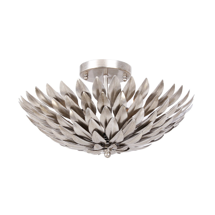 Crystorama Broche Four Light Semi Flush Mount