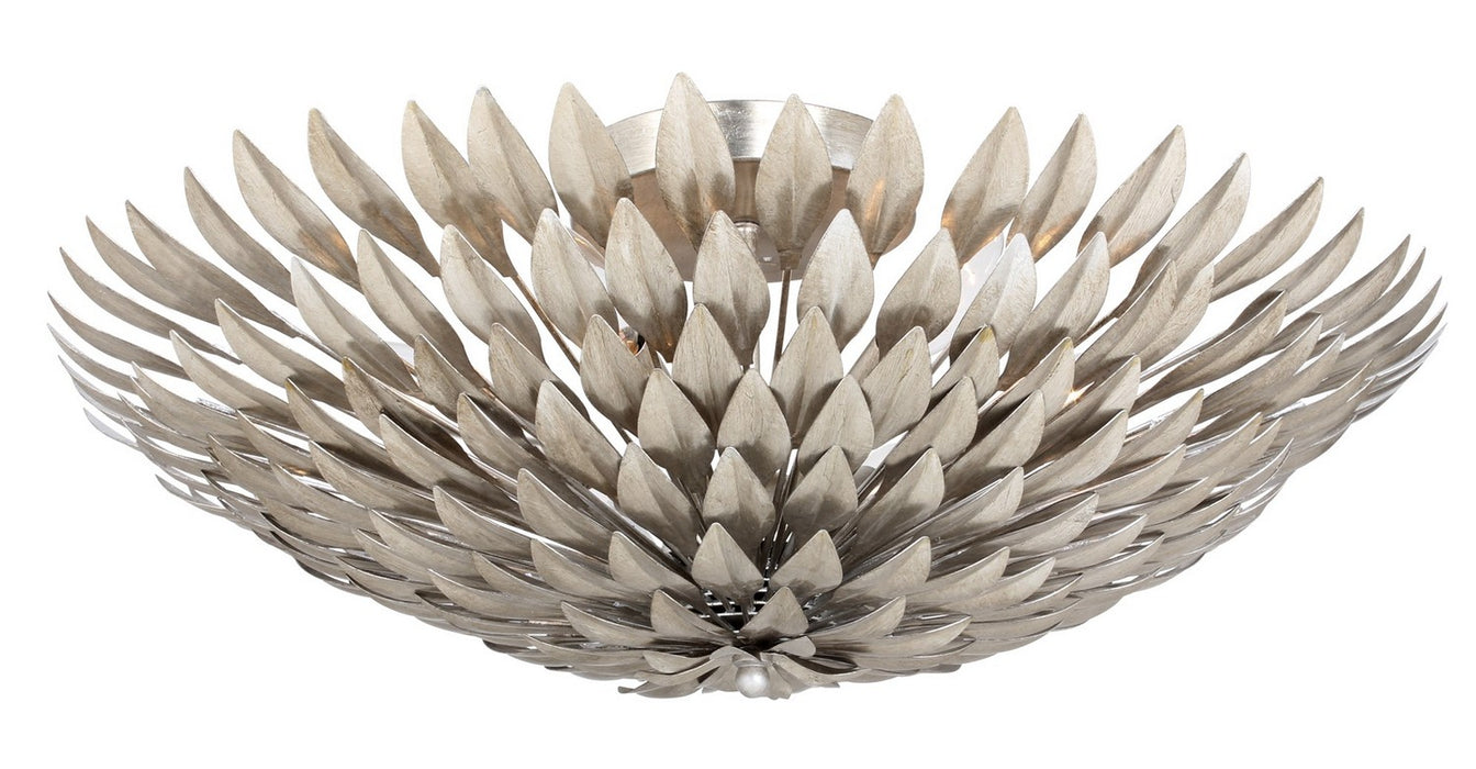 Crystorama Broche Six Light Flush Mount