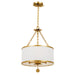 Crystorama Broche Three Light Chandelier
