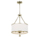 Crystorama Broche Three Light Chandelier