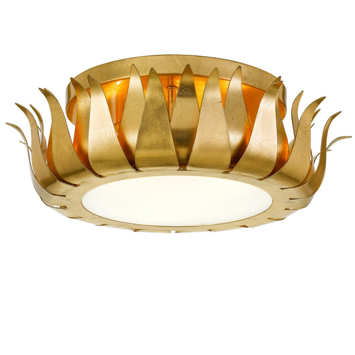 Crystorama Broche Three Light Flush Mount