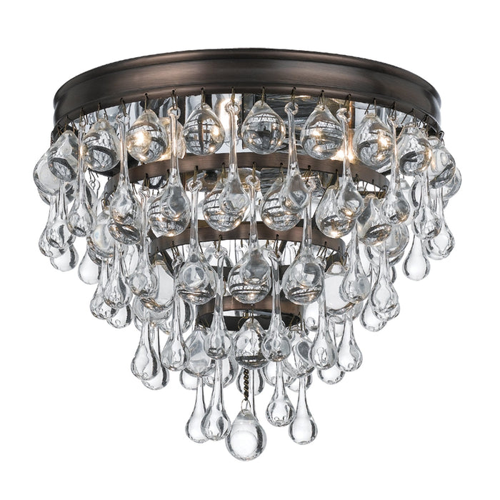 Crystorama Calypso Three Light Flush Mount