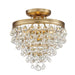 Crystorama Calypso Three Light Semi Flush Mount