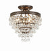 Crystorama Calypso Three Light Semi Flush Mount