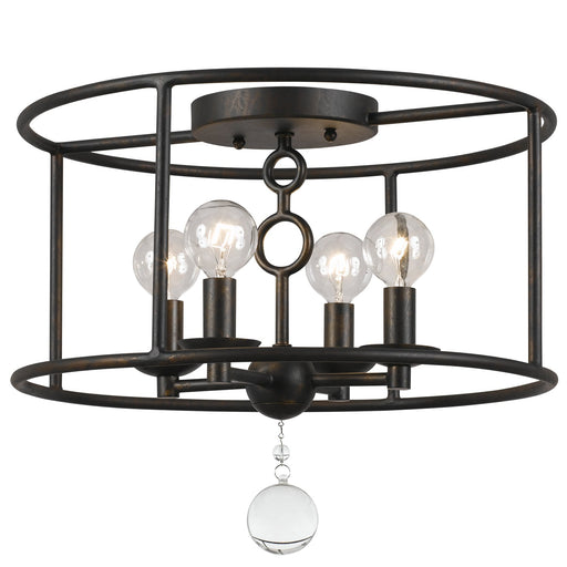 Crystorama Cameron Four Light Semi Flush Mount