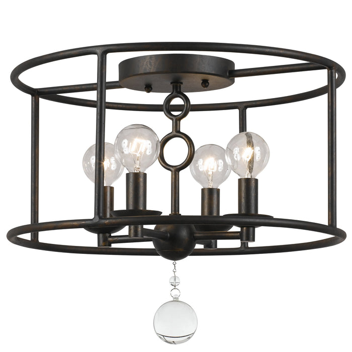 Crystorama Cameron Four Light Semi Flush Mount
