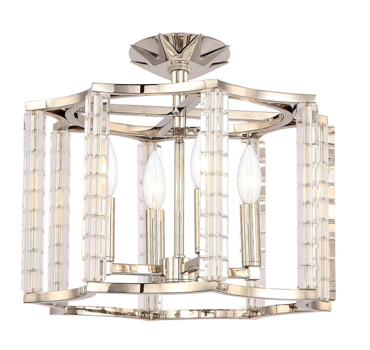 Crystorama Carson Four Light Semi Flush Mount