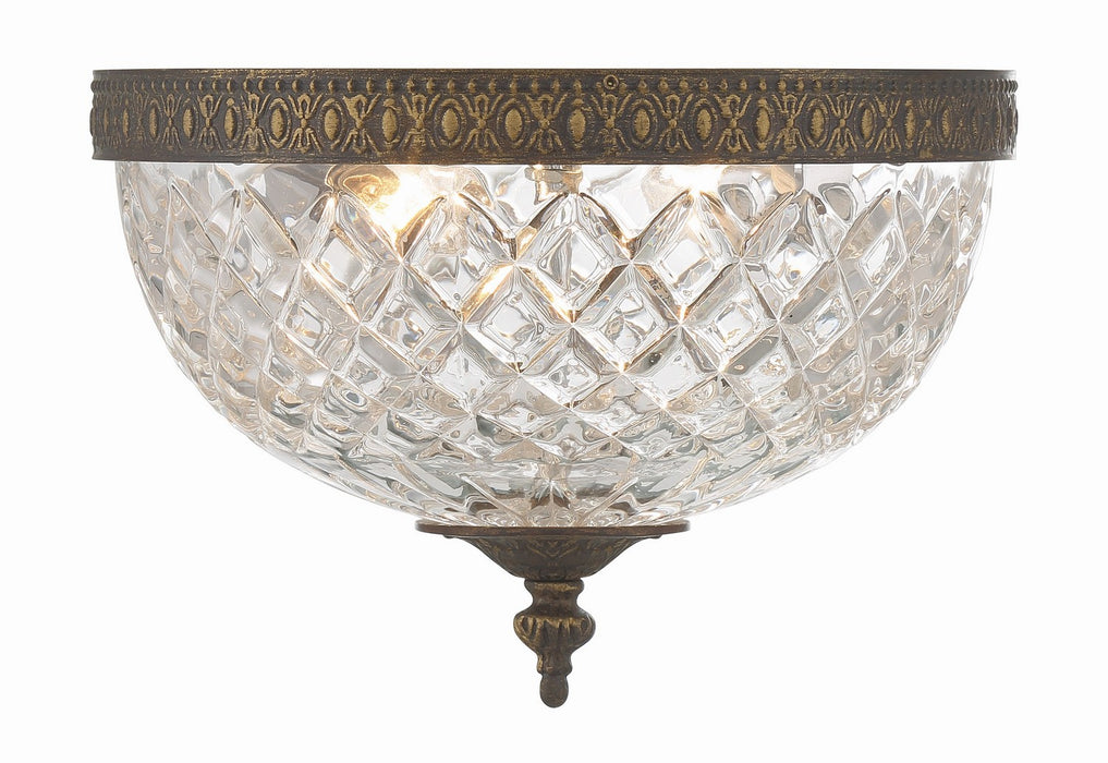 Crystorama Ceiling Mount Two Light Flush Mount