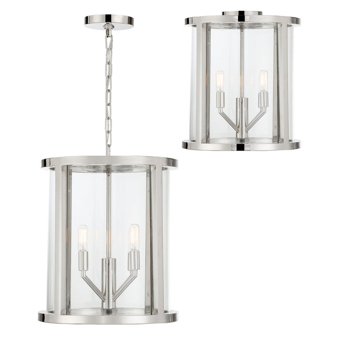Crystorama Devon Four Light Semi Flush Mount