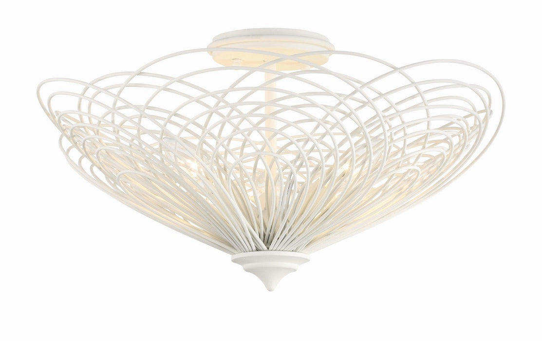 Crystorama Doral Three Light Semi Flush Mount