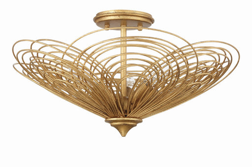Crystorama Doral Three Light Semi Flush Mount