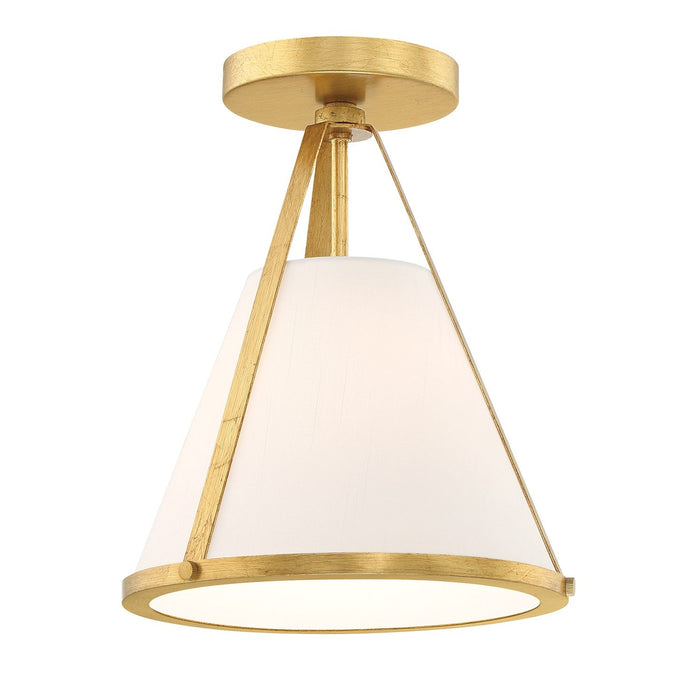 Crystorama Fulton One Light Semi Flush Mount