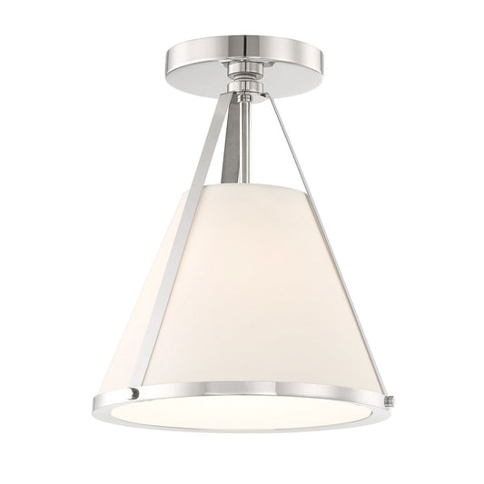 Crystorama Fulton One Light Semi Flush Mount