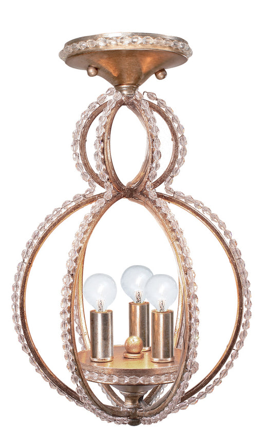 Crystorama Garland Three Light Semi Flush Mount