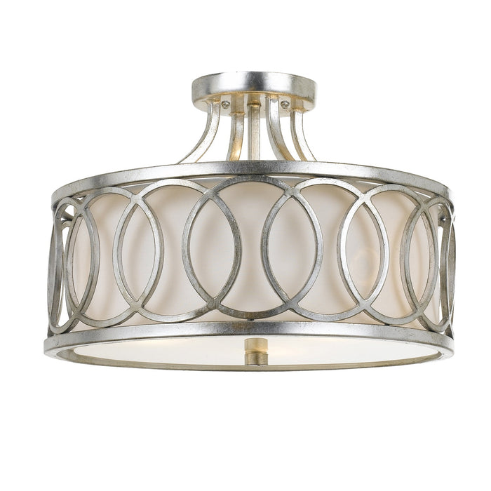 Crystorama Graham Three Light Semi Flush Mount