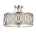 Crystorama Graham Three Light Semi Flush Mount