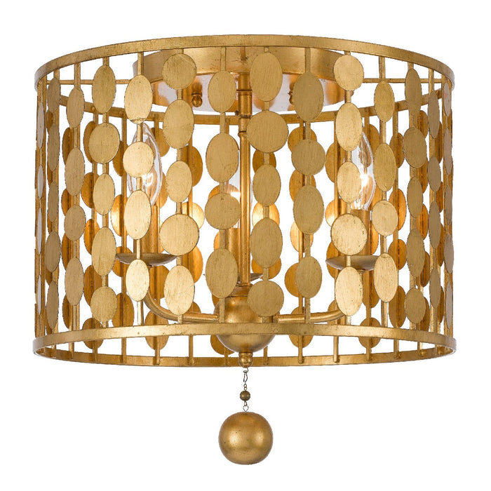 Crystorama Layla Three Light Flush Mount