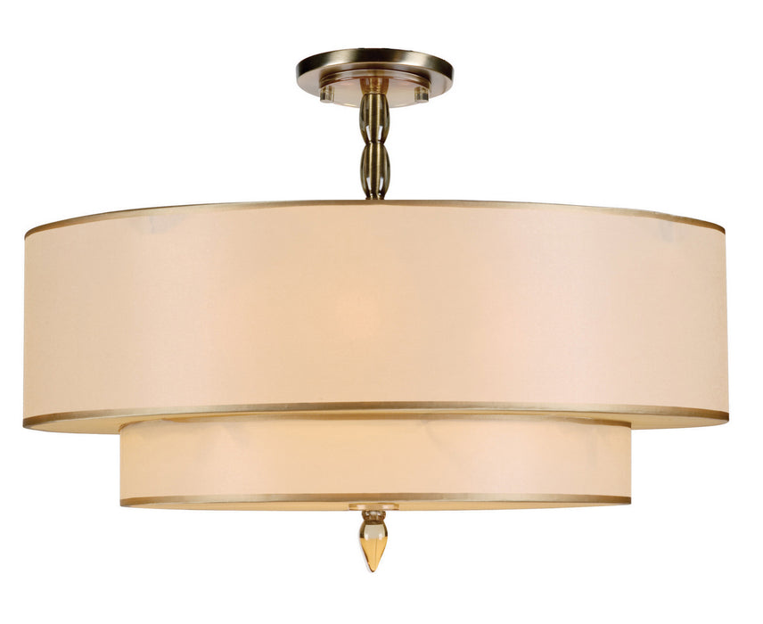Crystorama Luxo Five Light Semi Flush Mount