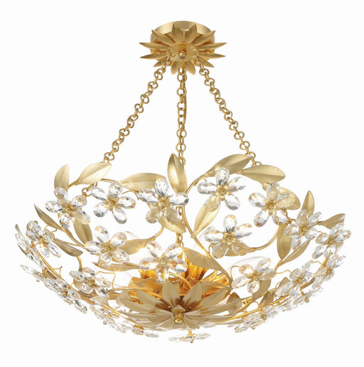 Crystorama Marselle Six Light Semi Flush Mount