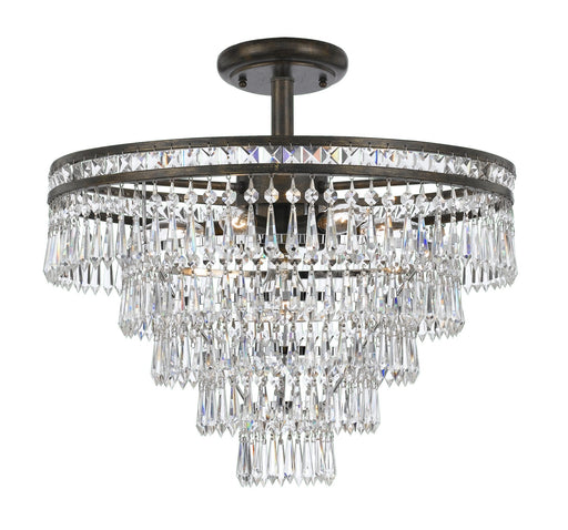 Crystorama Mercer Seven Light Semi Flush Mount