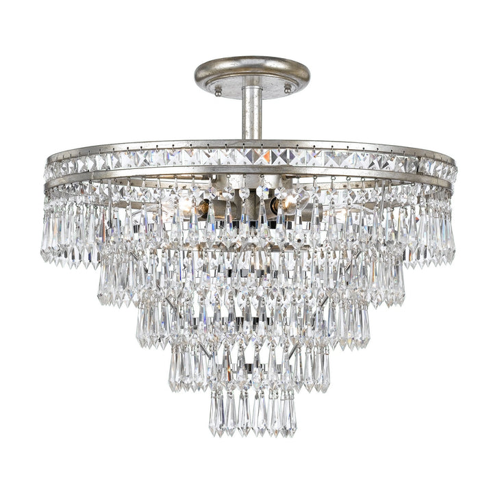 Crystorama Mercer Seven Light Semi Flush Mount