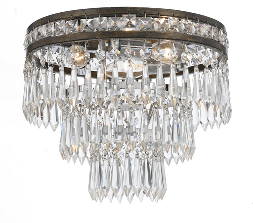 Crystorama Mercer Three Light Flush Mount
