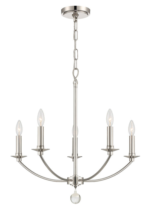Crystorama Mila Five Light Chandelier