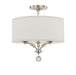 Crystorama Mirage Three Light Semi Flush Mount