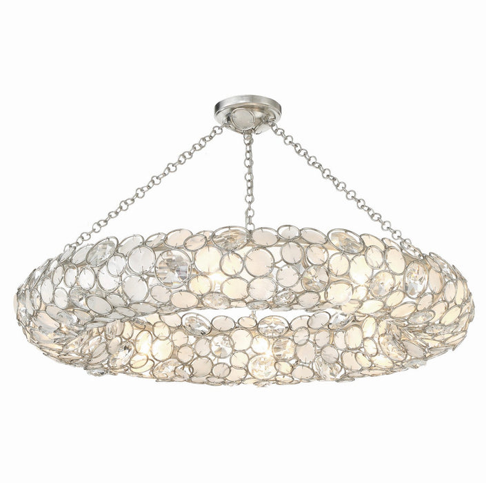 Crystorama Palla Eight Light Semi Flush Mount