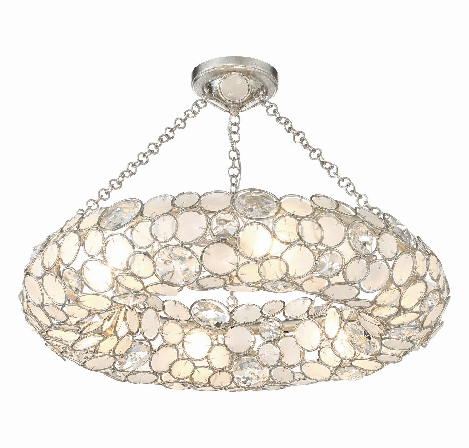 Crystorama Palla Six Light Semi Flush Mount