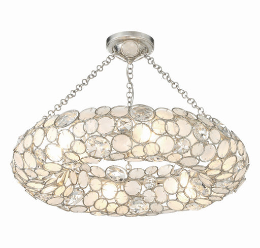 Crystorama Palla Six Light Semi Flush Mount