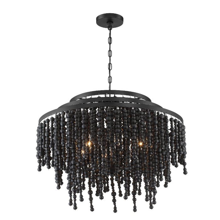 Crystorama Poppy Six Light Chandelier