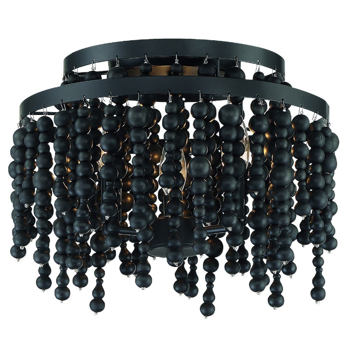 Crystorama Poppy Three Light Semi Flush Mount