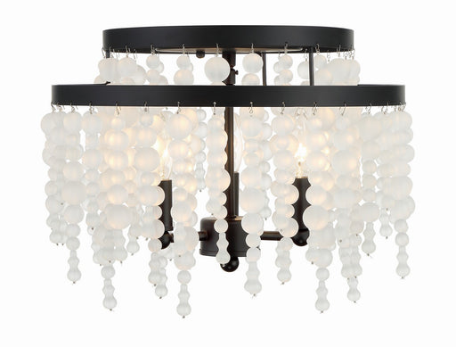 Crystorama Poppy Three Light Semi Flush Mount