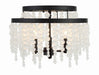 Crystorama Poppy Three Light Semi Flush Mount