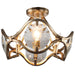 Crystorama Quincy Four Light Semi Flush Mount