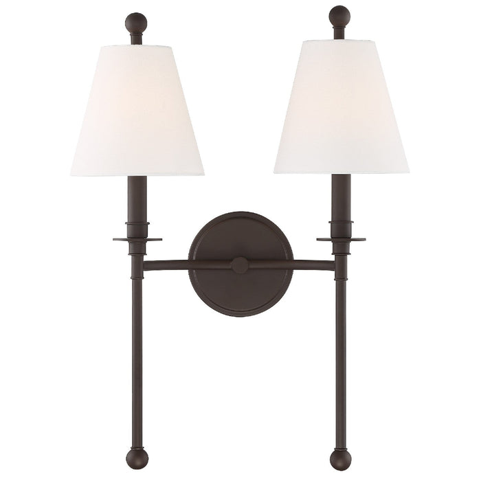 Crystorama Riverdale Two Light Wall Sconce