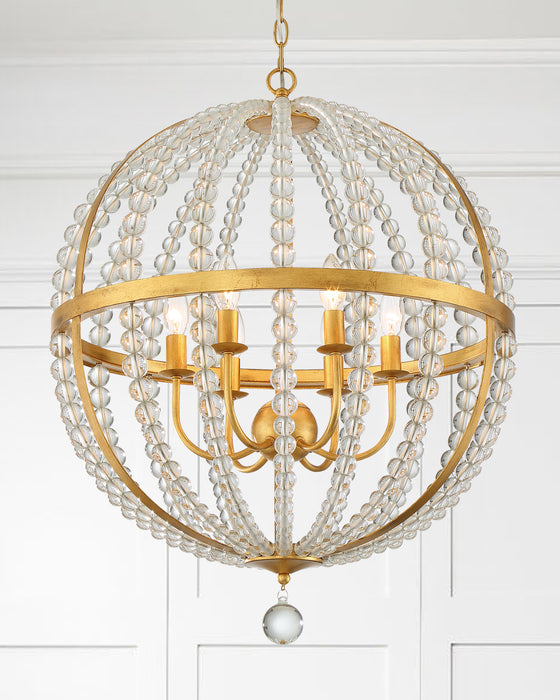 Crystorama Roxy Six Light Chandelier